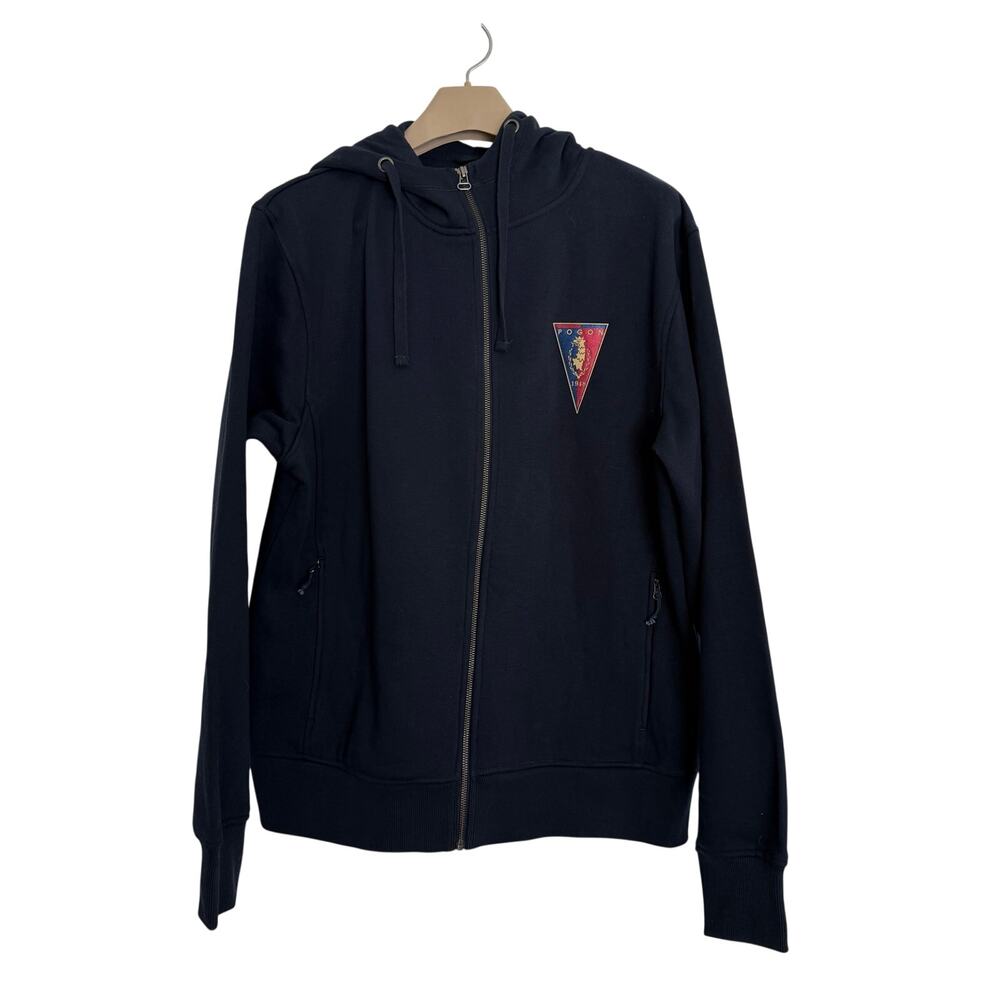 Pogon Szczecin Full Zip Sweatshirt Hoodie Football Soccer Size XL Mens Navy